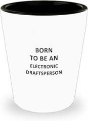 Amorfos Funny Electronic Draftsperson Gifts For Women And Men - Shotglass For Practitioner Or Student, Creative Electronic Draftsperson Shot Glass