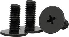 1000pcs/Lot Carbon Steel Black Zinc Plated M2*2 M2.5 * 6 M3*3mm Thin Flat Head Machine Screw Phone Electronic(M3x3mm)