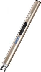 Electric Candle Lighters Arc Windproof Flameless USB Rechargeable Lighter for Cooking BBQs Fireworks Champagne Gold