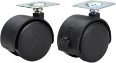 4Pcs 1.5 Inch Flat Casters Right-Angle Wire Jewelry JW Teeth Planter with Furniture Plastic Casters Office Activities Cabinet Wheels New 2026 Replacement for OEM Electronic Component