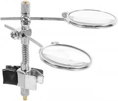 Lurrose Jeweller'S Eye Loupe Clip on Magnifiers for Eyeglasses, 5x-5X Double Ocular Loupe for Jewelry Repair, Watchmaking, Electronics Repair, and Steampunks