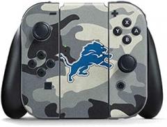 Skinit Decal Gaming Skin Compatible with Nintendo Switch Joy Con Controller - Officially Licensed NFL Detriot Lions Camo Design