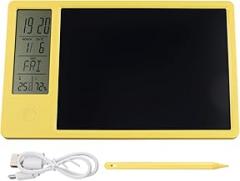 Multifunctional Electronic Desk Calendar LCD Handwriting Board with Alarm Clock Humidity Temperature LCD Message Board,B