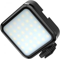 D36 Mini Fill Light for Video Conferencing and Vlogging Adjustable Brightness Portable LED Camera Light for Smartphones and Laptops Compact Pocket Design Black