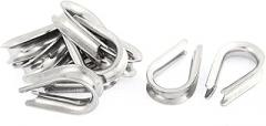 Tool Parts and Accessories Stainless Steel 8mm Standard Wire Rope Cable Thimbles Rigging 10pcs (#CN-140824-14675)