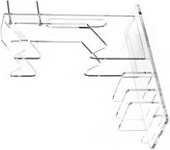 Acrylic Space Saving Display Rack for Electronics Controllers Tablets Headphones Easy Assembly Home Office Electronics Organizers