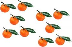 Milisten 10pcs Lifelike Artificial Orange Fruit Models Foam Simulation Tangerine Home Decor Photography Props for Party and Display
