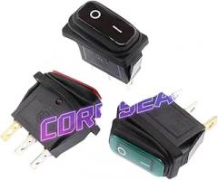 KCD3 Ship Type Switch Waterproof Rocker Power Red Green with Light 2nd Gear 3 Pin 15A250V Button New 2025 Arrival for Reliable Electronic Component, Precision, Stable Performance