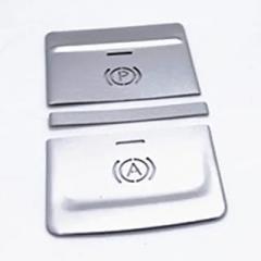 Car Control Button Sticker Compatible with for Q3 2019 2020 2021 2022 2023 Car Parking Electronic Handbrake Button Decoration Protective Cover Button Sticker(Silver)