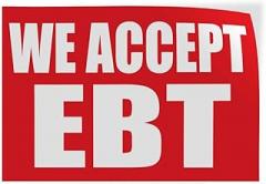 Decal Sticker Multiple Sizes We Accept Ebt Promotion Business Business Electronic Benefit Transfer Outdoor Store Sign Red - 7inx5in, One Sticker