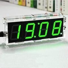 Davitu Electrical Equipments Supplies - DIY 4 Digit LED Electronic Clock Kit Temperature Light Control Version