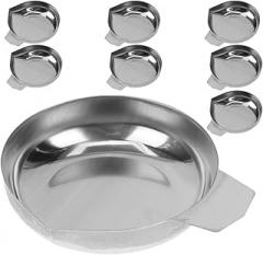 8pcs Scale Weighting Pans: Stainless Steel Electronic Scale Tray Weighing Dish Utility Plate for Kitchen Food Cooking Portioning Lab Test