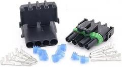 10 Sets/lot 4 Pin/Way Female/Male Electronic Socket Plug Automobile Waterproof Connector DJ3042Y-2.5-11/21