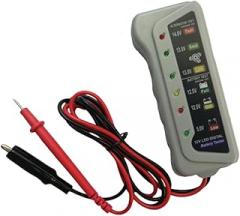 12v Electronic Vehicle Battery Tester Battery Monitor Charging System Analyzer LED Display for Automotive, Truck, Motorcycle Diagnostics and Maintenance