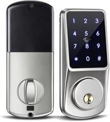 APP Electronic Door Lock Keyless Entry Door Lock with Digital App IC Card Mechanical Key Home Mortise Lock (Color : D) (OneColor)