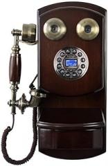 Wall-Mounted Antique Rotary Telephone – Vintage Landline with Backlit Button, Electronic & Mechanical Ringtones, for Home, Office, Café & Bar Decor
