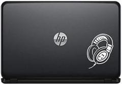 Headphone Version 3 Vinyl Decal Sticker for Computer MacBook Laptop Ipad Electronics Home Window Custom Walls Cars Trucks Motorcycle Automobile and More (White)