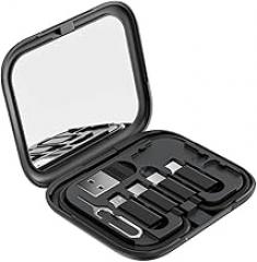 Data Cable Set 60W Fast Charging, 4-in-1 USB-C to USB-C, with Storage Case and Phone Stand, Suitable for iPhone USB-C (Black)