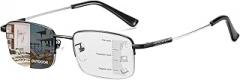 Photochromic Progressive Multifocus Reading Glasses UV Protection Anti Blue Light Transition Eyeglasses for Men Women