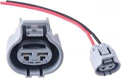 2 Pin Auto Waterproof Electronic Fan Connector Brake Booster Pump Assembly Plug For With 12AWG Wires 176142-2 76143-6(Female)