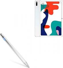 BoxWave Stylus Pen Compatible with Huawei MatePad (10.4 in) - AccuPoint Active Stylus, Electronic Stylus with Ultra Fine Tip - Metallic Silver