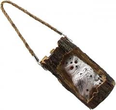 Milisten Garden Owl Solar Hanging Light Unique Resin Stump Design for Outdoor Decor Safe and Easy to Use for Pathway and Landscape Lighting