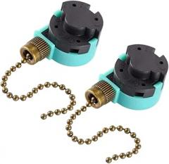 2PCS Fan Pull Chain Switch 3 Speed 4 Wire Speed Control Switch for Ceiling Lamp Bronze
