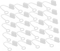 30pcs Silicone USB Port Dust Cover Caps for Data Cables Dust-Filtering Protective Plug for Charging Cables Compatible Type-C Mobile Phones and Electronics