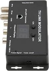 Dioche TV Link Modulator PAL NTSC Adjustable Output Gain Multifunctional Electronic UHF Home Converter for TVs Without AV Jack Durable Plastic Construction