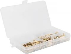 300pcs Brass Column Nut Kit Convenient Storage Box Resistant Easy Installation for Electronics Communication and Office Equipment