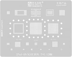 Amaoe BGA Stencil for Lpaid Air 2026/Pro/Mini 4/2 3 4 5 6/A9/A10X/A12/A12X Square Hole Tin Reballing Template New 2026 High for Reliable Electronic Component, Precision, Stable Performance