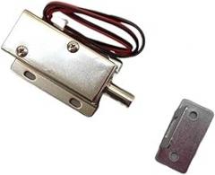 Electric Latch Electronic Lock Small 12V 24V Small Solenoid Lock Push-Pull Lever(12V Round Plug)