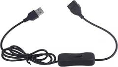 Extension Cable Line with On Off Switchs Suitable for USB Powered Electronics Travel Recorder Phone Laptop LED Desk Lamp