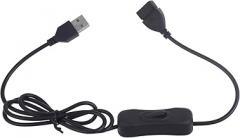 Extension Cable Line with On Off Switchs Suitable for USB Powered Electronics Travel Recorder Phone Laptop LED Desk Lamp