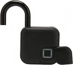 Fingerprint Padlock, Three Color Indicator Light, Waterproof Safety Electronic Lock, USB Rechargeable Smart Padlock for Door Suitcase Gym School Office Bike