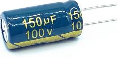 10pcs High Frequency Low Impedance 100v 150UF Aluminum Electrolytic Capacitor Size 10 * 20 150UF