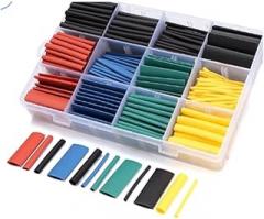530pcs/set Heat Shrink Tubing Insulation Shrinkable Tube Assortment Electronic Polyolefin Ratio 2:1 Wrap Wire Cable Sleeve Kit