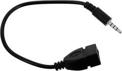 5mm Black Car Aux Audio Cable to USB Audio Converter Adapter Cord for Car Electronics Compatible with Mp3 Players