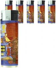 Vincent Van Gogh Bedroom Arles Butane Refillable Electronic Lighter Set of 5 Pieces D-163