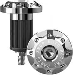 Silver | 17Mm Inner Diameter Motorcycle Electric Vehicle Handle Bar Ends Grips Moto CNC Metal Handlebar Motor Bike Grips Bike Accessories New 2026 High for Reliable Electronic Component