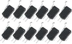 KICHOUSE 12pcs Micro Electric Types Momentary Push Button Switches Dpdt Light Long Hinge Lever for Electronics