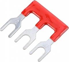 FUOYLOO -Position Double Row Screw Terminal Shorting Strip, Compact Jumper Block Wire Connector for Home Appliances and Electronics, Black and Red