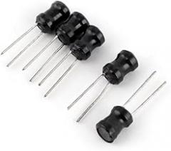 uxcell 104K 100mH Radial Lead Type Inductor Through Hole Mount Electronic Black 5 Pcs