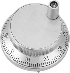 Handwheel, 60mm Diameter 4 Terminal Manual Pulse Generator Electronic Handwheel with Handle(60mm 4Pin 5V 100PPR)