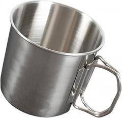 Milisten Portable Stainless Steel Collapsible Camping Cup Lightweight Metal Drinking Mug for Hiking Picnic Travel Outdoor Water and Beverage Use Foldable Design