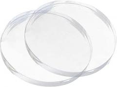 2 Pcs Clear Acrylic Round Discs Thickness 5Mm, Plastic Plate Ideal for Display Designs and DIY Projects,Diameter 130mm(Diameter 110mm)