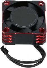 VGEBY RC Cooling Fan, Aluminum 32000RPM 25x25MM Remote Control Vehicle Heat Dissipation Fan RC Electronic Speed Controller Strong Metal Fan for 1/10, 1/8, 1/12 Scale RC Car(Black red) 25Mm Rc Fan