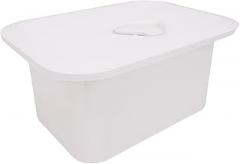 Marine Boat Storage Box, ABS Embedded Storage for Bait Fishing Gear Tools, with Sealing Lid, for Yachts Fishing Boats Small Crafts 37.5x27x17.5cm White