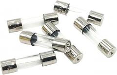 10pcs6*30mm5*20mm Glass Fuse 250V 0.1 0.2 0.3 0.5 1 2 3 4 5 6 8 10 15 20 25 30A AMP Fuse Electronic Component Voltage Protection(5x20,25A)