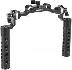 CAMVATE 15mm Rod Clamp Handgrip with Rosette M6 Mount Connection for DLSR Camera Shoulder Rig - 2255
